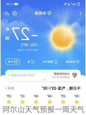 阿尔山天气预报一周天气