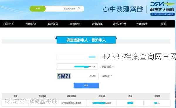 12333档案查询网官网