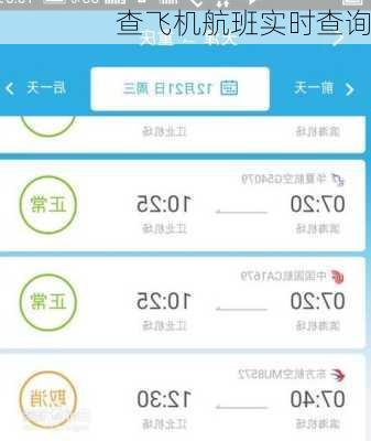 查飞机航班实时查询