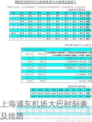 上海浦东机场大巴时刻表及线路