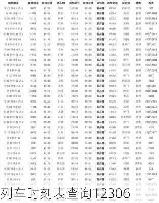 列车时刻表查询12306