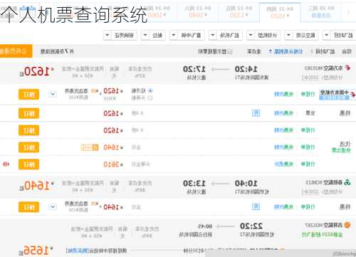 个人机票查询系统