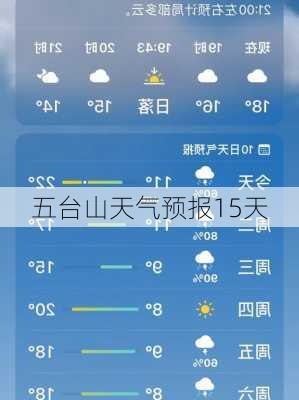 五台山天气预报15天