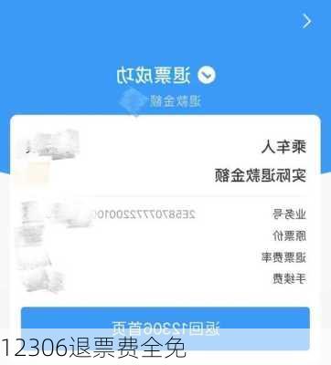 12306退票费全免