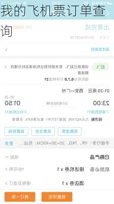 我的飞机票订单查询