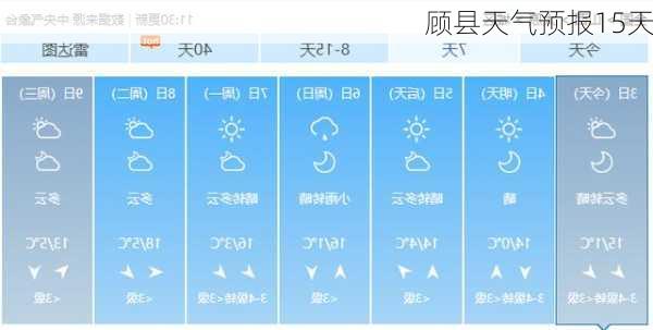 顾县天气预报15天