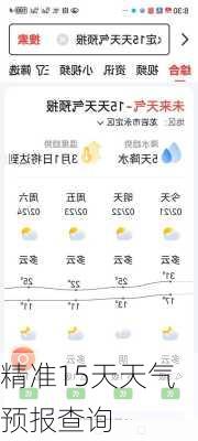 精准15天天气预报查询