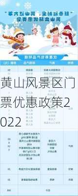 黄山风景区门票优惠政策2022