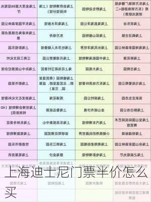 上海迪士尼门票半价怎么买