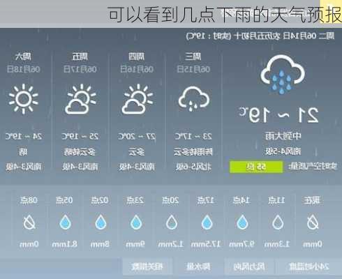 可以看到几点下雨的天气预报