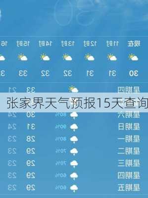 张家界天气预报15天查询