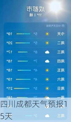 四川成都天气预报15天