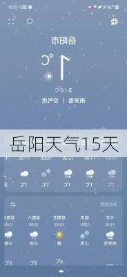 岳阳天气15天